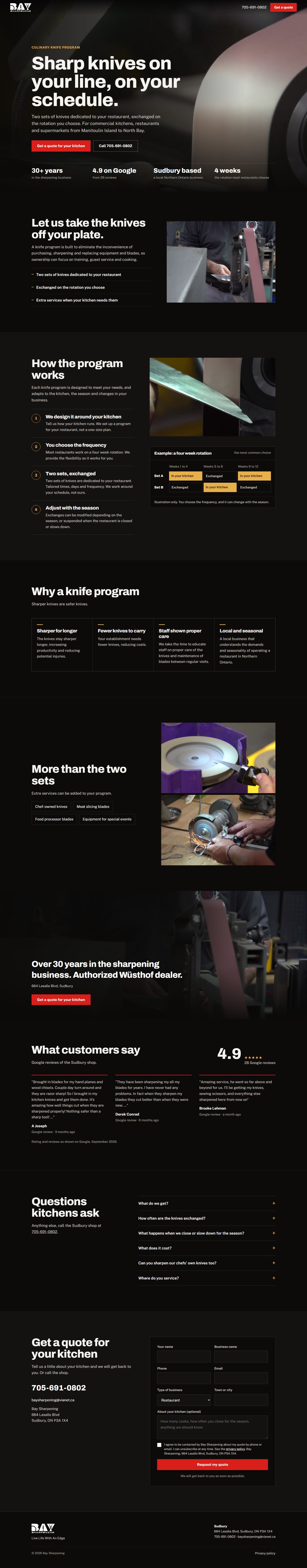 Landing page, desktop, full length